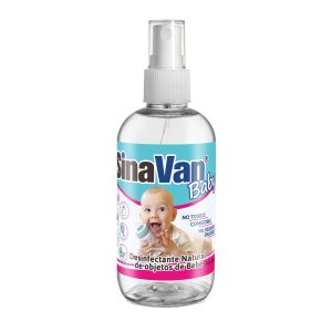 <small>SINAVAN</small><br/>DESINFECTANTE DE ARTÍCULOS DE BEBÉ <br/><small class="only-single">250 ml., 125 ml.</small>